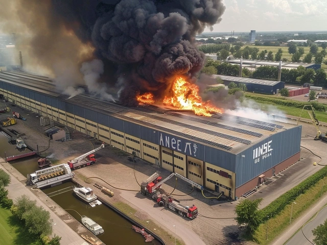 Grote brand verwoest AluShip in industrieel gebied Groot Verlaat in Steenwijk